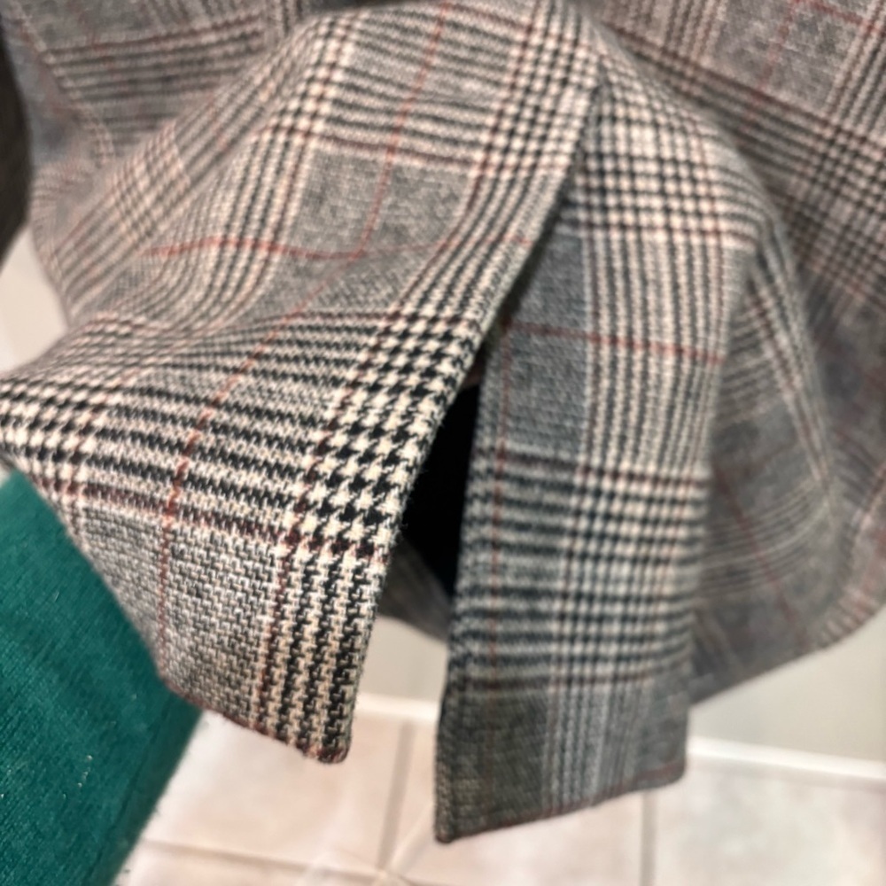 Cole Haan Wool Blend Plaid Overcoat Jacket Women’s Size 10 - Picture 9 of 15
